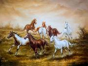 unknow artist Horses 011 oil painting reproduction